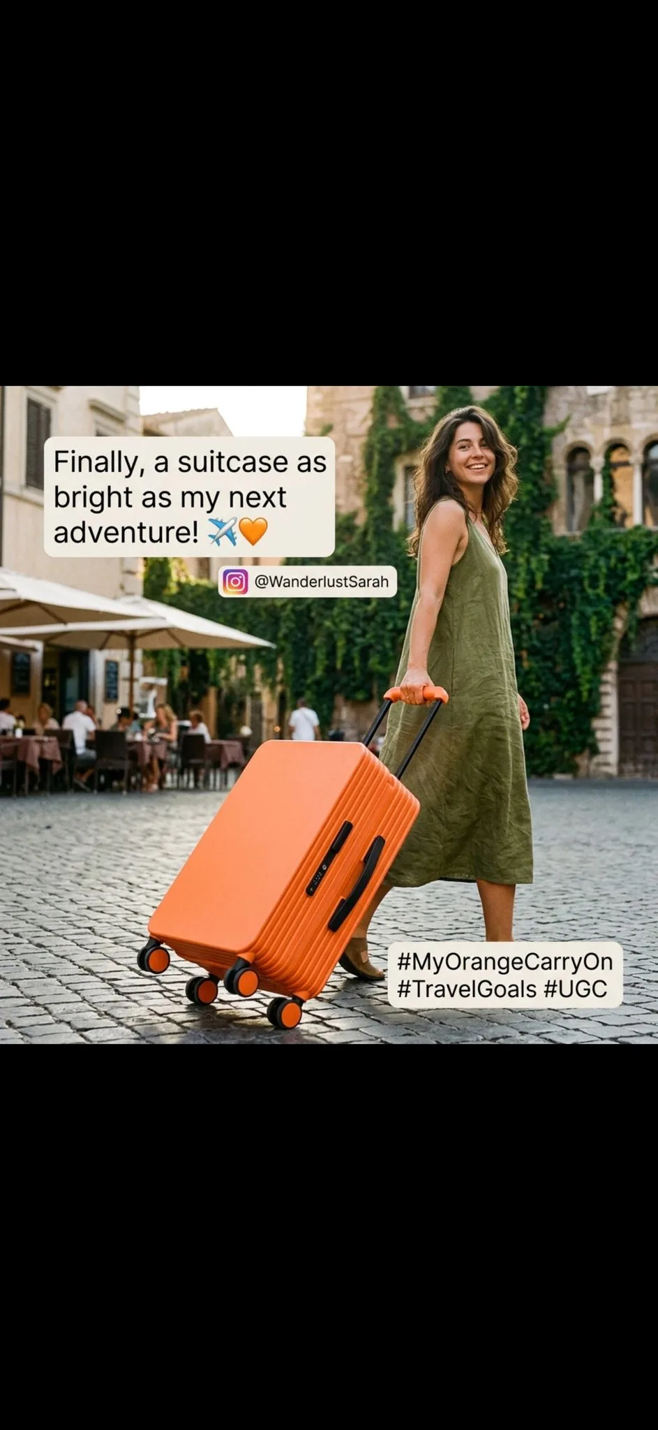 Wide Handle Hard Shell Luggage Suitcase – 20"/24" Carry-On & Check-In Travel Case