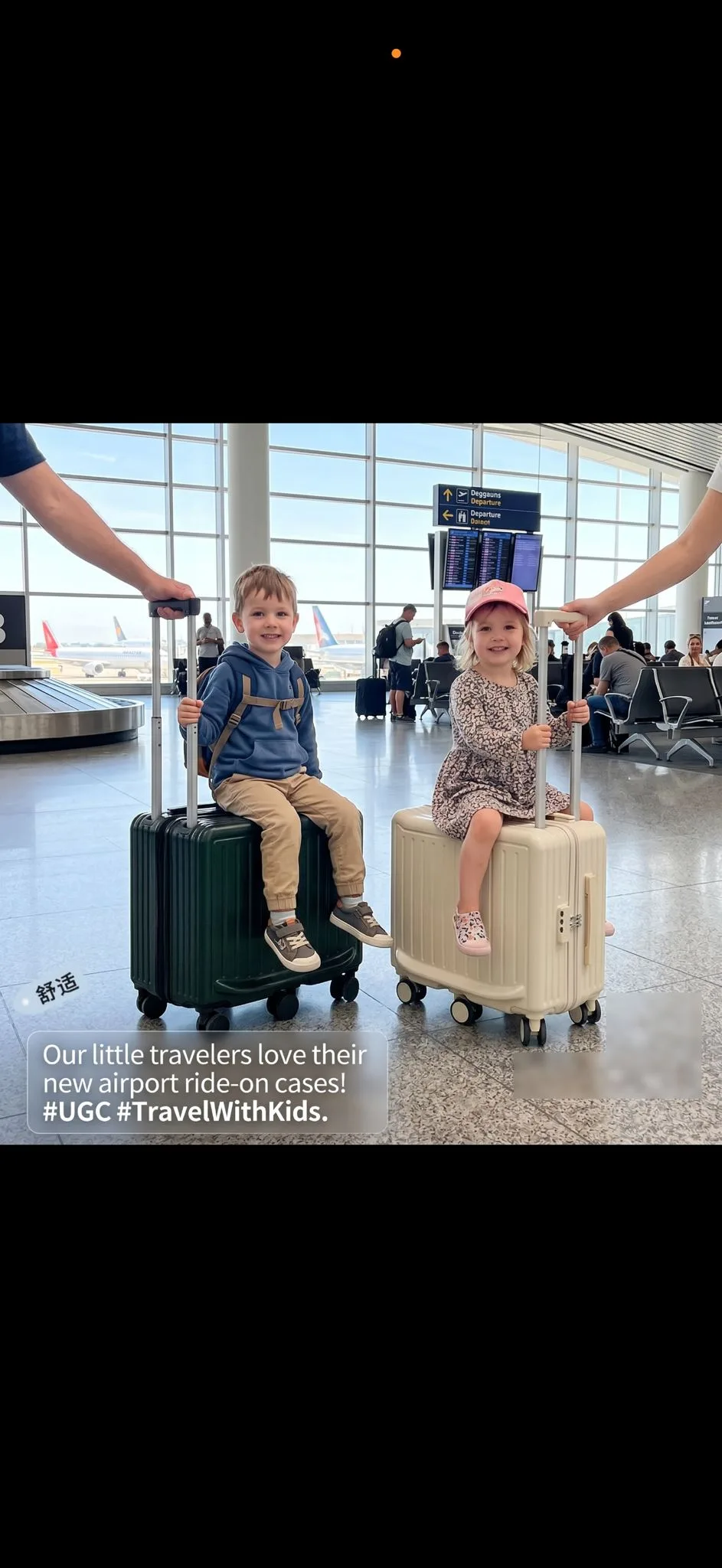 Kids Ride-On Carry-On Suitcase – 20 Inch 6-Wheel Travel Luggage with TSA Lock for age 3 - 6years — Gallery image 1