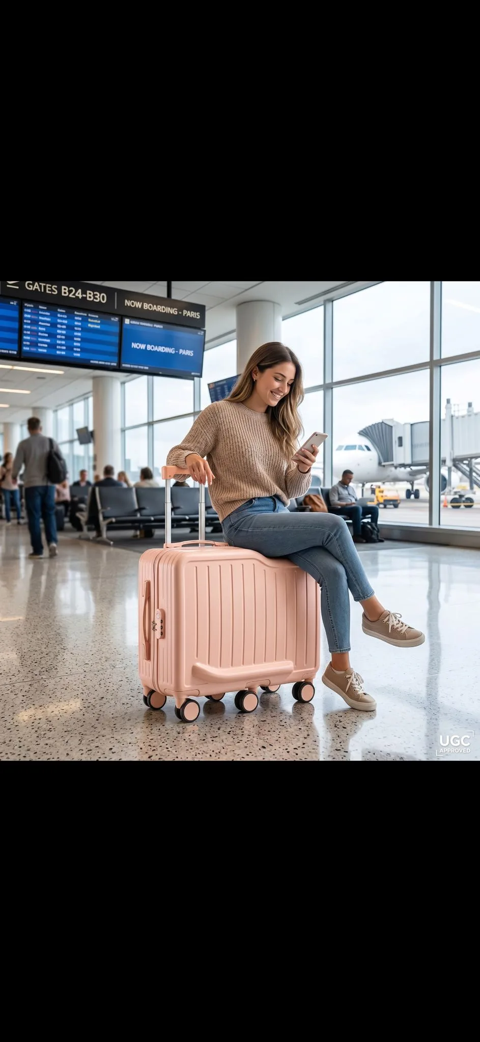 Kids Ride-On Carry-On Suitcase – 20 Inch 6-Wheel Travel Luggage with TSA Lock for age 3 - 6years — Gallery image 9